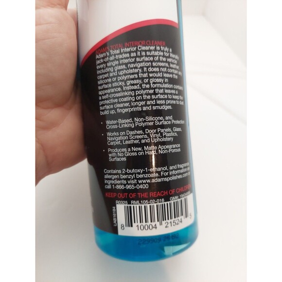 Adam's Polishes Wheel Tire Total Interior Cleaner for Car Detailing Set 16 OZ - Picture 10 of 15